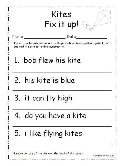 Grade 2 Jumbled Sentences Worksheet