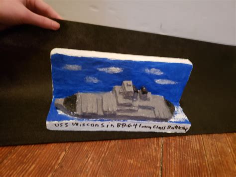 [4932x3025] [OC] I made a model of USS Wisconsin out if foam : r ...