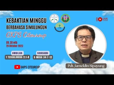 Live Kebaktian Berbahasa Simalungun Gkps Citeureup Minggu Oktober