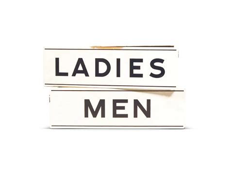 Service Station V Shaped Porcelain Restroom Signs Auburn Memorabilia