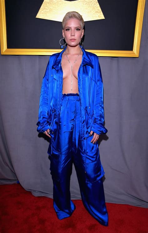 Halsey Wearing Christian Wijnants Grammys 2017 Popsugar Fashion Australia