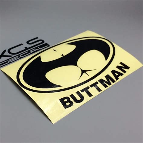 XGS DECAL Car decal vinyl cut sticker Funny batman buttman 17cm x 11cm ...