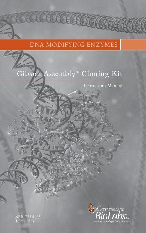 Pdf Gibson Assembly Cloning Kit Nebnebuilderv Neb Media