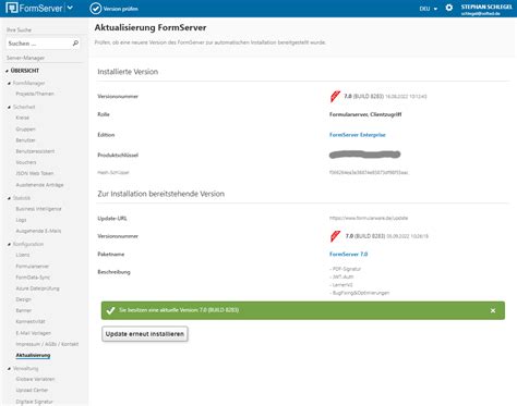 Formserver Aktualisieren Manuelle Und Automatische Updates Das Wiki