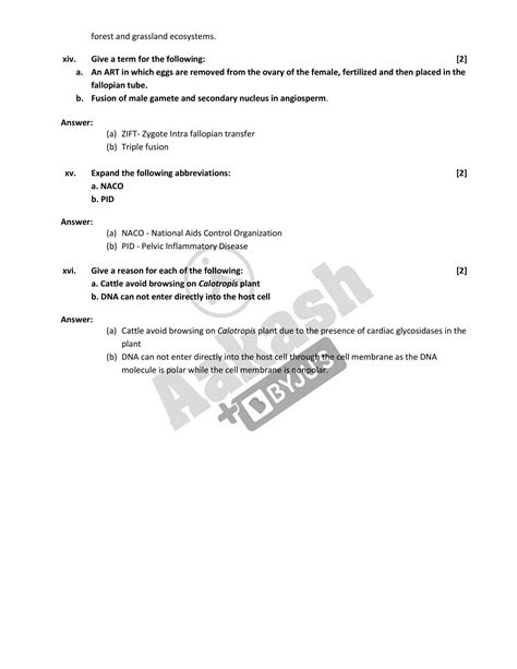 Isc Class 12 Biology Question Paper Solution 2023 Download Pdf