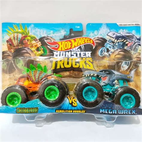 Jual Hot Wheels Hotwheels Monster Trucks Truck Motosaurus Vs Mega Wrex Di Seller Tokomamauci