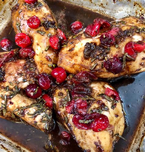 Balsamic Rosemary Cranberry Chicken Cookingwithdfg