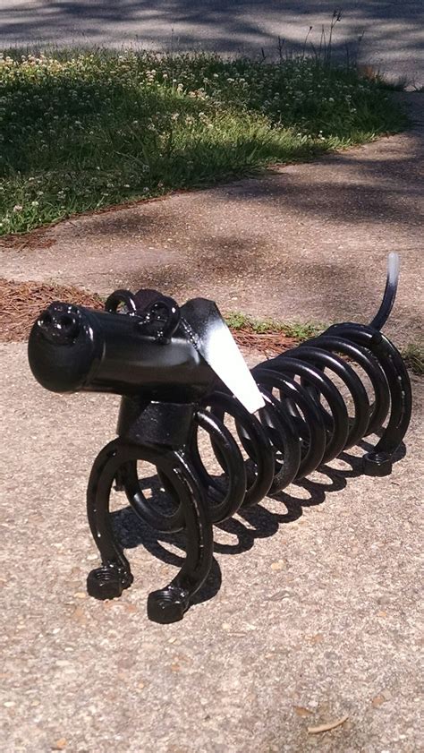 Welded scrap metal spring dog, "Tippy". By Paula Miller | Scrap metal ...