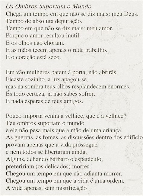 Jos Frase De Um Famoso Poema De Drummond