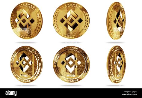 Binance Bnb Stablecoin Cryptocurrency Isolated Gold Coin On Green