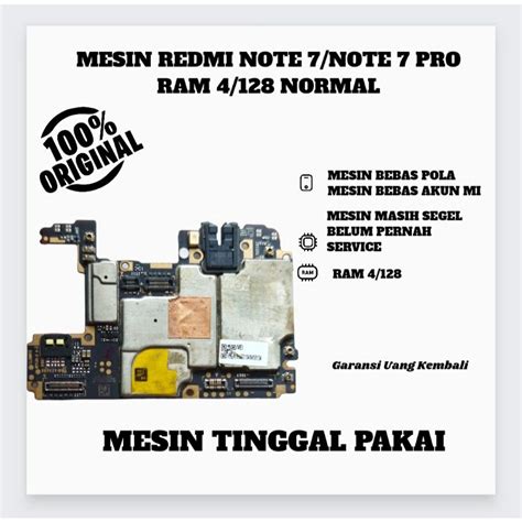Jual MESIN REDMI NOTE 7 / NOTE 7 PRO RAM 4/128 NORMAL TESTED | Shopee ...
