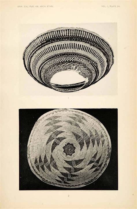 Two Pictures Of Baskets With Different Designs On The Top And Bottom