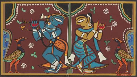 Kala Kshetram Radha And Krishna Jamini Roy