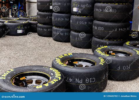 Indianapolis - Circa September 2018: Sets of Goodyear Eagle NASCAR ...