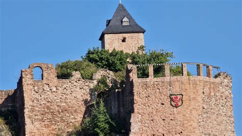 Halles Romantische Burg Im Januar Mit Der Fackel Um Den Felsen Du