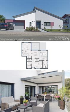 Bungalow Haus Modern Mit Garage Versetzen Pultdach Bauen