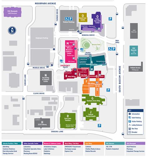 Campus Map Directory Santa Clara Valley Medical Center