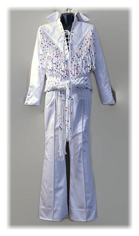 Elvis Fringe Suit Jumpsuit With Optional Macrame Belt Tribute Artist Custom Size Stage Costume