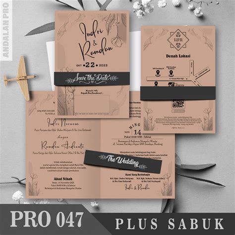 Jual Pro 047 Jasmine Lipat 2 Plus Sabuk Cetak Undangan Color