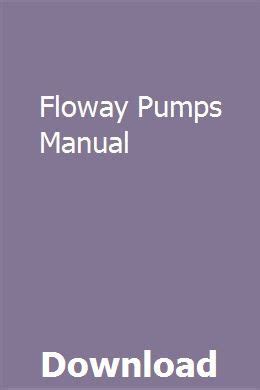 Floway Pumps Manual