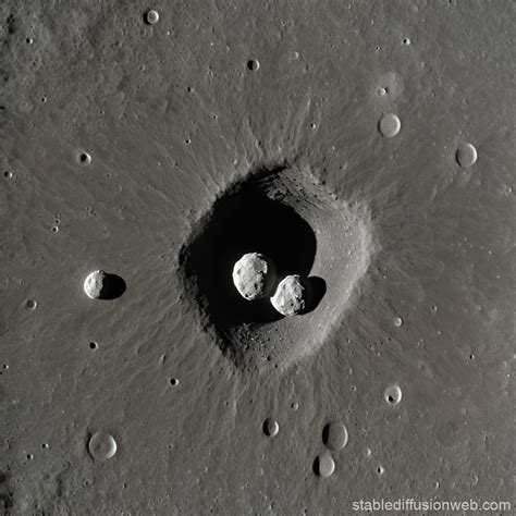 Lunar Surface With Craters Stable Diffusion Online