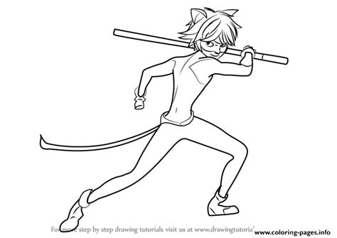 Gambar Miraculous Ladybug Cat Noir Drawings Coloring Pages Printable