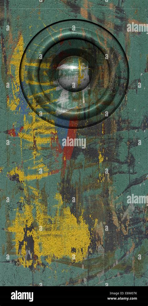 3d Render Grunge Green Old Speaker Sound System Stock Photo Alamy