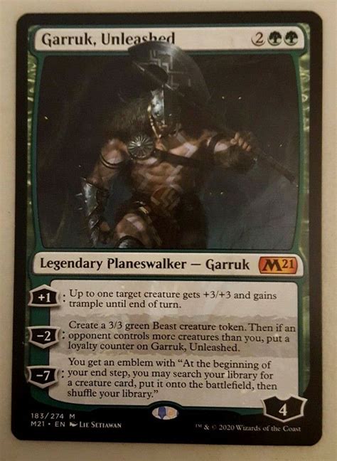 1x Garruk Unleashed Core Set 2021 M21 Magic The Gathering Nm Ebay