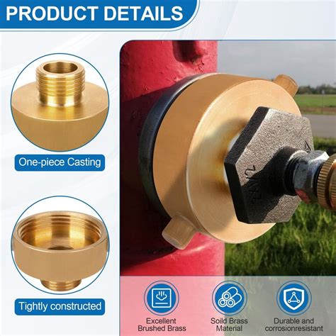 Brass Fire Hydrant Adapter 112 Nst Nh Female X 34 Ght Male Brass Fire Ebay