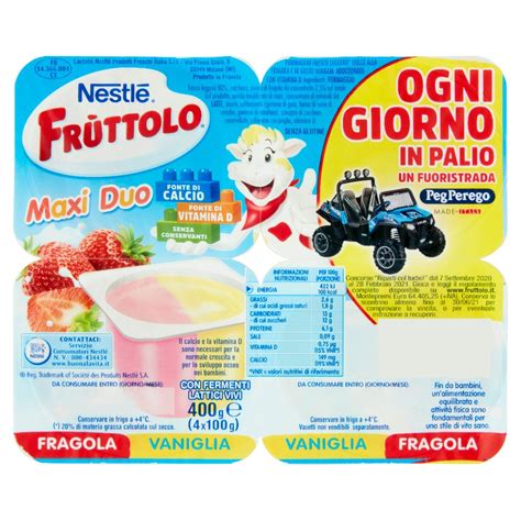 Fruttolo Nestlé Maxi Duo Fragola Vaniglia 4 x 100 g Everli