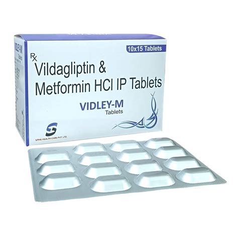 Vildagliptin 50 Mg Metformin 500 Mg Tablets Packaging Size 10x15 At