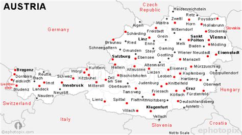 Austria Cities Map Map City Maps City Map