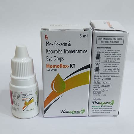 Homoflox Kt Moxifloxacin Ketorolac Tromethamine Eye Drops Abigail