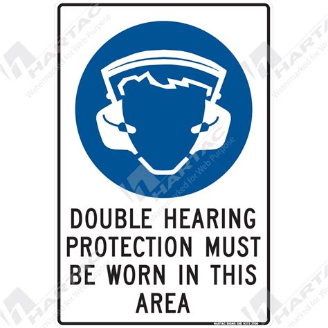 Mandatory Signs Mandatory Sign Portrait Double Hearing Protection