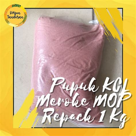 Jual Pupuk KCL Meroke MOP Repack 1 Kg ASLI Meroke Kemasan Repack