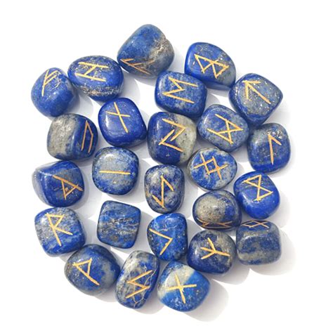 Lapis Lazuli Runes Stone Set