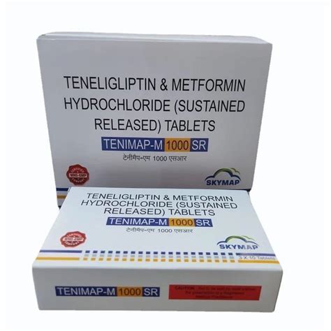 Tennimap M 1000 Sr Teneligliptin Metformin Hydrochloride Tablet At Rs