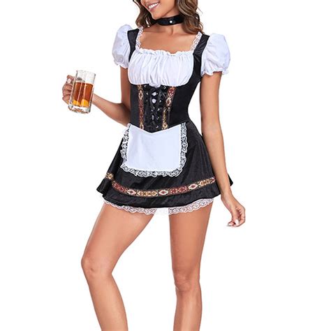 Plus Size Dirndl Dress For Women Oktoberfest Bavarian Festival Outfit ...