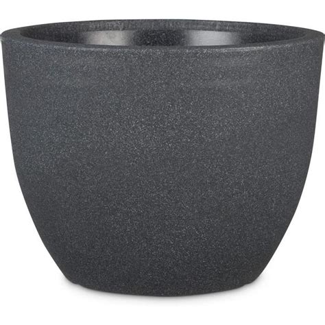 Scheurich Firenze Pot De Fleurs En Plastique Granit Noir Diam Tre Cm