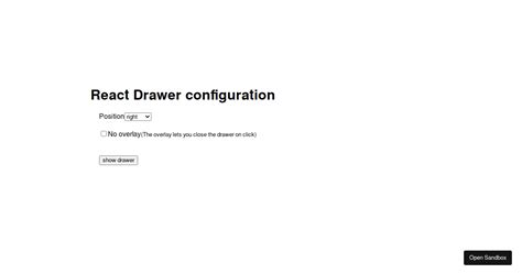 React Drawer Examples Codesandbox