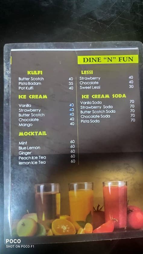 Menu At Dine N Fun Chennai Velachery Tambaram Main Rd