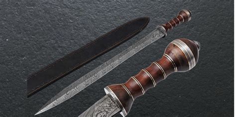 Roman Gladius Historical Custom Made Damascus Steel Blade Dagger