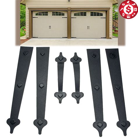 Decorative Garage Door Hinges Magnetic Handles Hardware Kit Decor