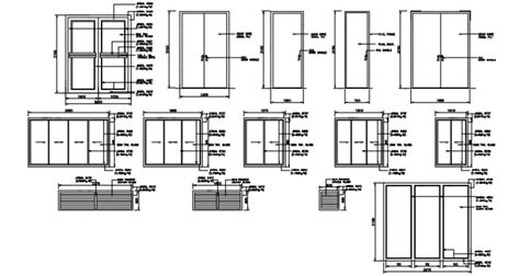 Multiple Doors And Windows Elevation And Joinery Drawing Details Dwg File Cadbull