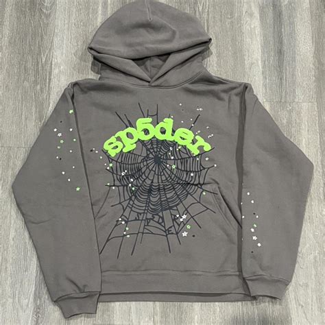 Sp5der Web Hoodie Slate Grey” Only Tried On Depop