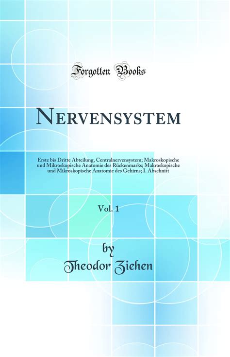 Nervensystem Vol 1 Erste Bis Dritte Abteilung Centralnervensystem