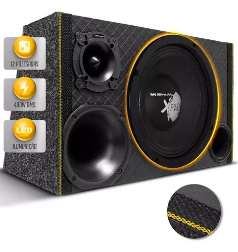 Caixa Som Trio Diamantada Shutt Woofer Xplode 12 Pol 400w