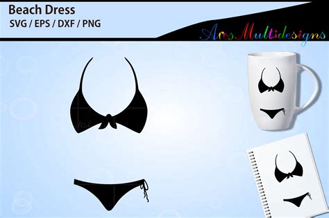Beach Dress Silhouette Bikini Svg Graphic By Arcs Multidesigns