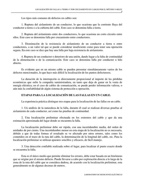 Solution Localización De Fallas A Tierra Y Por Cruzamiento En Cables