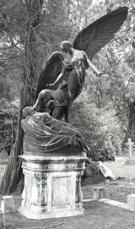 Creepy Cemetery Angel Statues